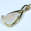 14k Gold - Solid Coober Pedy Crystal Opal - Natural Diamond