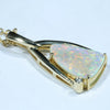 Gold Opal Pendant Side View