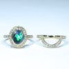 Gold Opal Ring and Wedding Band Set to Fit Each Other