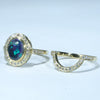 10k Gold - Solid Lighting Ridge Black Opal - Natural Diamonds
