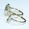 Gold Opal Ring Set Side View
