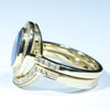 Gold Opal Wedding Ring Set Side View