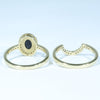 Gold Opal Wedding Ring Set Rear View