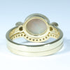 Solid Opal Engagement Ring Rear View