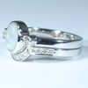 Easy Wear White Gold Opal Ring Wedding Set Design