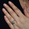 Lightning Ridge Dark Opal and Diamond Gold Ring - Size 6.75 US Code - EM153