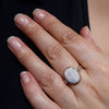 Lightning Ridge White Opal and Diamond Gold Ring - Size 7.75 US Code - EM113