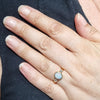 Natural Solid Australian Boulder Opal and Diamond Gold Ring - Size 6.5  US Code - EM93