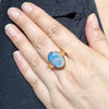 Large Australian Boulder Opal Gold Ring - Size  9 US Code EJ66