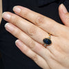Lightning Ridge Black Opal and Diamond Gold Ring - Size 7.25 US Code - EM141