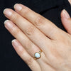Coober Pedy White Opal Gold Ring Size - 5.5 US Code  EM85