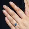 Natural Solid Australian Boulder Opal and Diamond Gold Ring - Size 5.75  US Code - EM33