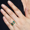Queensland Boulder Opal and Diamond Gold Ring Size - 6 US Code  EM157
