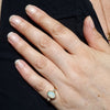Lightning Ridge White Opal and Diamond Gold Ring - Size 5 US Code - EM143