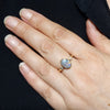 Lightning Ridge Dark Opal and Diamond Gold Ring - Size 7.5 US Code - EM121