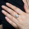 Lightning Ridge Dark Opal and Diamond Gold Ring Size 7.5 Code - EM136
