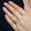 Australian Solid Opal and Diamond Gold Engagement and Wedding Ring Set - Size 7.25 US C,ode DWB2