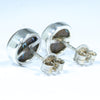 Solid Opal Silver Studs Rear View