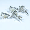 Solid Opal Stud Earrings Rear View