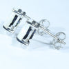 Silver Opal Studs Side View