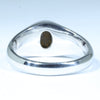 Natural Boulder Opal Mens Silver Ring - Size 9 Code - SM171