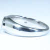 Silver Opal Men's Ring Side View