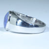 Silver Men's Opal Ring Side View