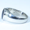 Silver Opal Men's Ring Side View
