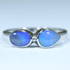 Natural Australian Boulder Opal Silver Ring