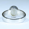 Solid Opal Silver Ring Rear View
