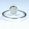 Solid Opal Silver Ring Rear View