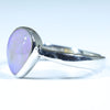 Lightning Ridge Solid Opal Silver Ring - Size 7.25 Code CC125