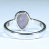 Solid Opal Silver Ring rear View