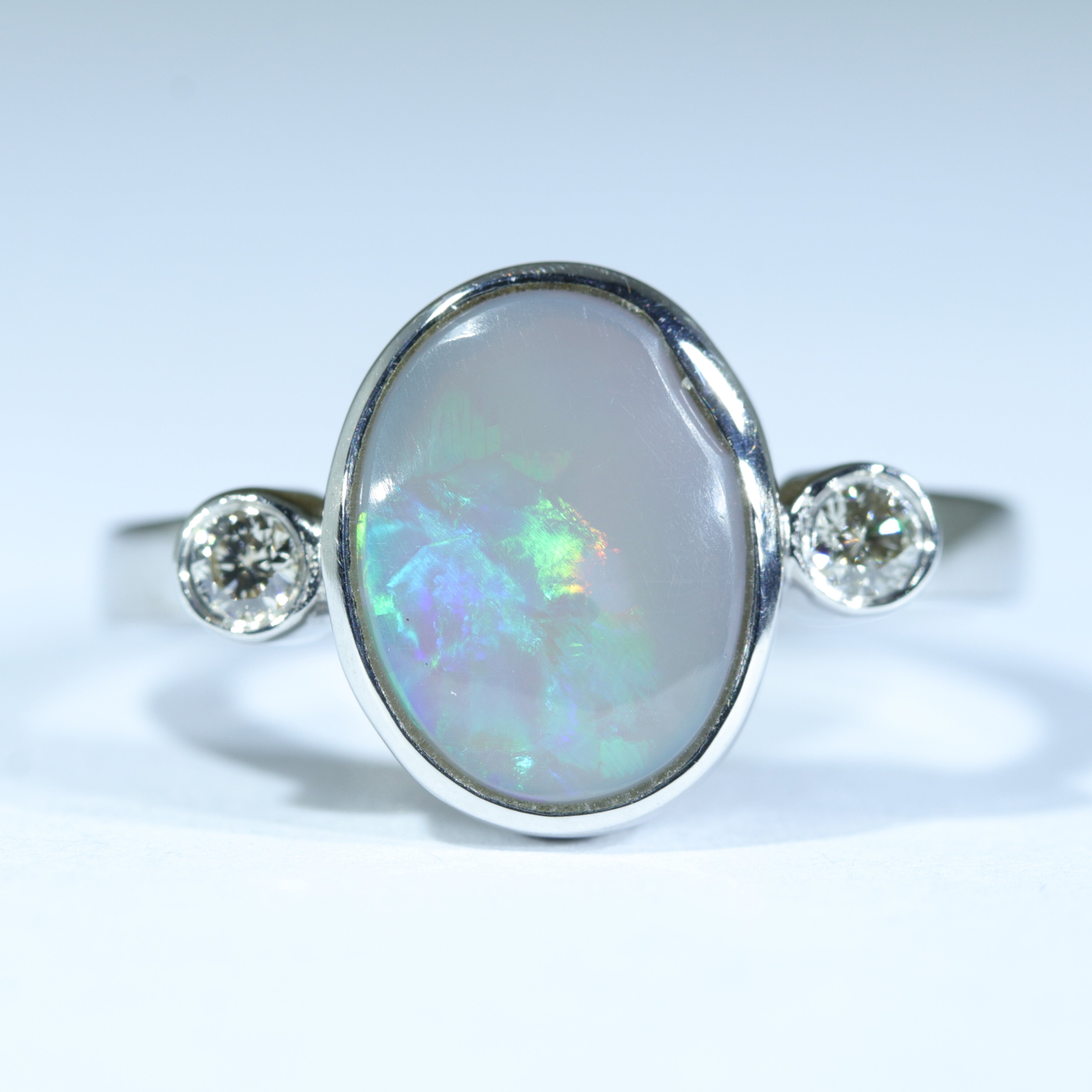 Buy SONIYA GEMS 12.00 Ratti 11.00 Carat Australian Opal Ring Original  Certified White Opal Gemstone Ring Lab Tested for Men and Women at Amazon.in