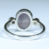 Solid Opal Silver Ring Rear View