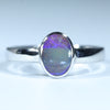 Natural Australian Queensland Boulder Opal Silver Ring