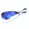 White Gold Opal Pendant Side View
