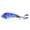 White Gold Opal Pendant Side View