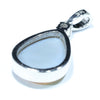 Solid Opal White Gold Pendant Rear View