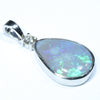 White Gold Opal Pendant Side View