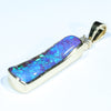 18k Gold - Solid Queensland Boulder Opal - Natual Diamond