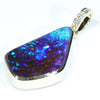 Natural Australian Boulder Opal and Diamond 18K Gold Pendant (21mm x 13mm) Code - AA154