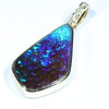 18k Gold - Solid Queensland Boulder Opal - Natural Diamonds