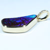 Gold Opal Pendant Side View