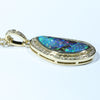 Gold Opal Pendant Side View