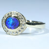 10k Gold - Solid Lighting Ridge Black Opal - Natural Diamonds