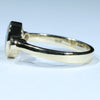 Lightning Ridge Crystal Opal and Diamond Gold Ring - Size 6.75 US Code - EM173
