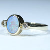 10k Gold - Solid Lighting Ridge Opal - Natural Diamonds
