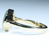 Lightning Ridge Crystal Opal and Diamond Gold Ring - Size 7 US Code - EM172