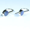 Natural Australian Black Opal Gold Earrings (9.5 x 7mm) Code EE55